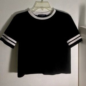 Black And White Crop Top